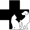 icono cruz, perro y gato