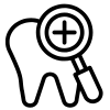 icono diente y lupa